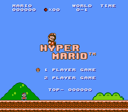 Hyper Mario Title Screen